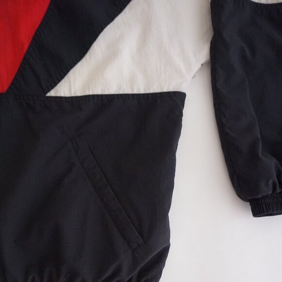 Vintage '80s What's Up Red Black Jackalopes Nylon Cotton Lined Sporty Jacket XL - Picture 6 of 11